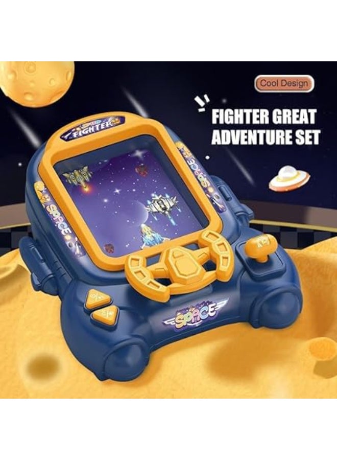 Portable Electronic Arcade Game, Space Fighter Theme, LCD Display, Control Buttons Multi Color - Image 4